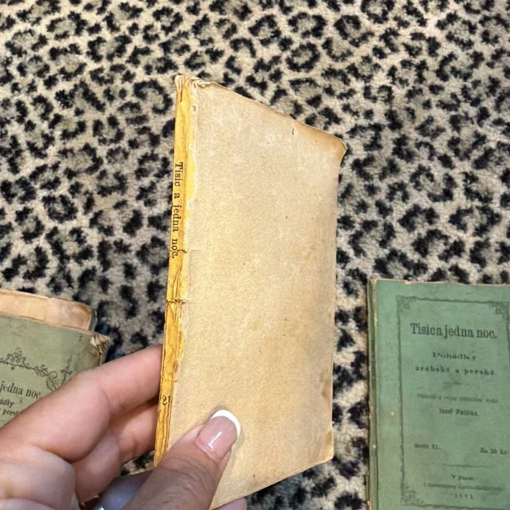 Lot 9‎ Antique Czech Arabian Nights Books 1859-1873 Josef Pecirka Prague Parts